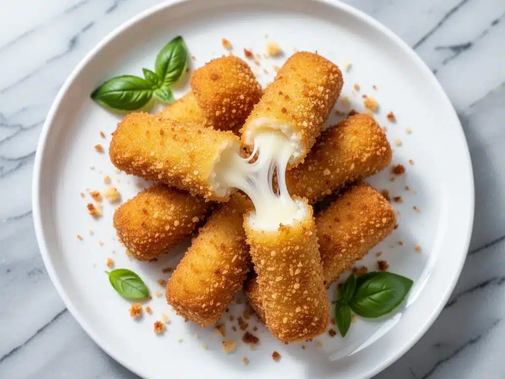 Air Fryer Mozzarella Sticks: 10-Min Easy App 4 Air Fryer Mozzarella Sticks preparation steps