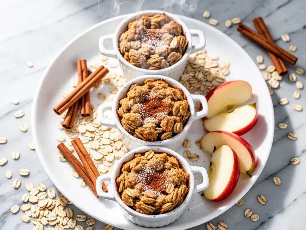 Apple Cinnamon Baked Oatmeal Cups: 5-Ingredient Easy Breakfast 4 apple cinnamon baked oatmeal cups preparation steps