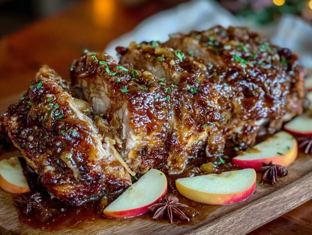 apple crockpot pork loin - featured image