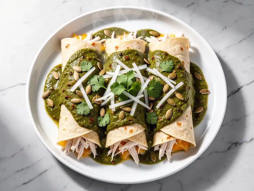 Baked Hatch Chile Chicken Enchiladas: Easy Weeknight Dinner 4 Baked Hatch Chile Chicken Enchiladas preparation steps