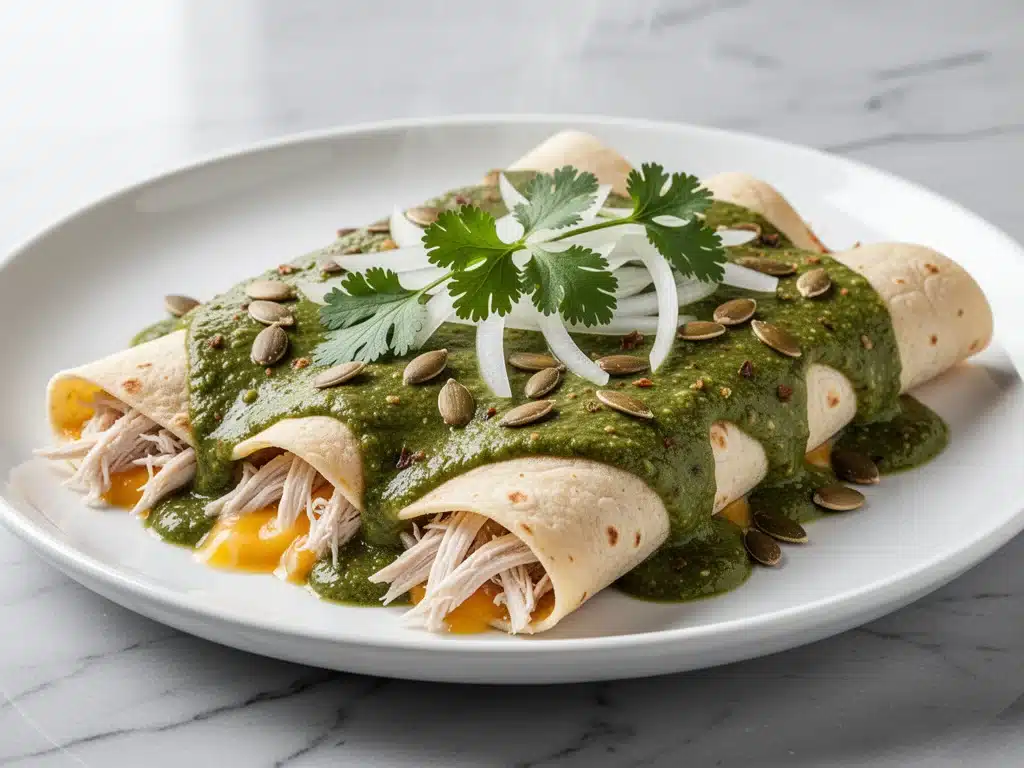 Baked Hatch Chile Chicken Enchiladas - featured image