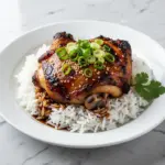 baked teriyaki chicken rice bowls - featured image