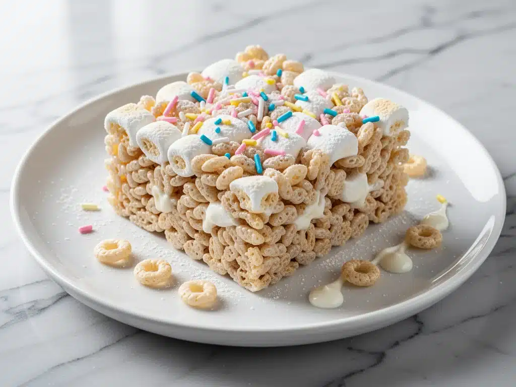 Birthday Cake Rice Krispie Treats - featured image