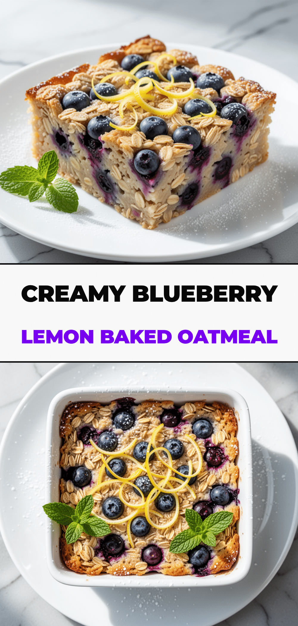 Blueberry Lemon Baked Oatmeal: Easy 5-Ingredient Meal Prep 5 blueberry lemon baked oatmeal recipe
