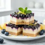 blueberry lemon cheesecake bars - featured image