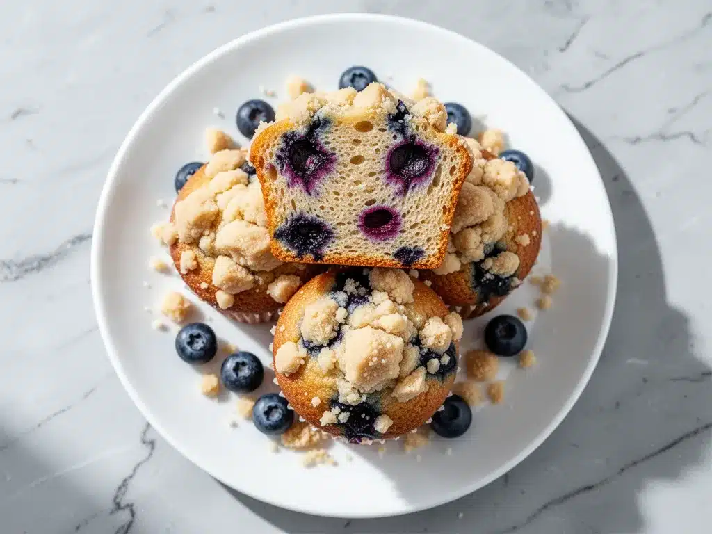 Bakery-Style Blueberry Streusel Muffins: Easy Soft Muffin Recipe 4 blueberry streusel muffins preparation steps