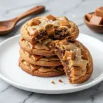 brown butter toffee cookies - featured image
