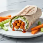 buffalo chickpea lunchbox wraps - featured image