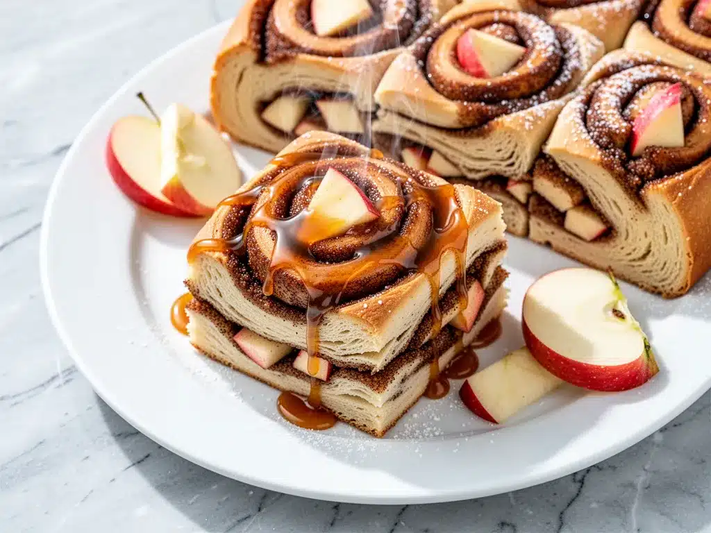 Caramel Apple Cinnamon Roll Bake: Easy Weekend Brunch 4 Caramel Apple Cinnamon Roll Bake preparation steps