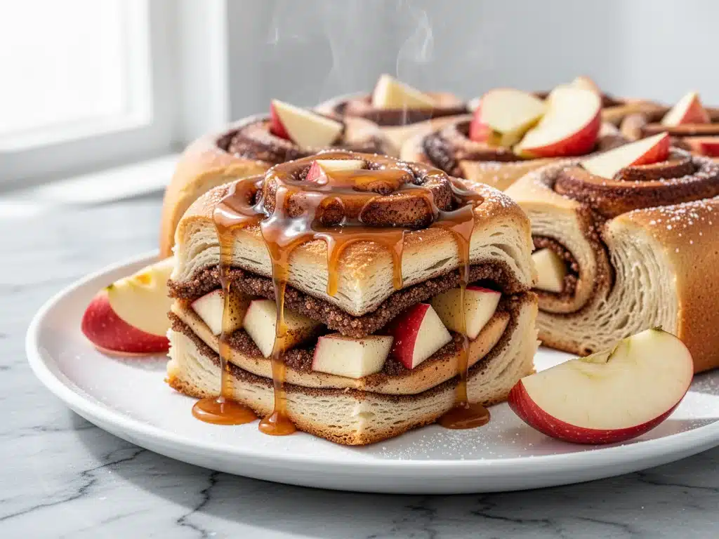 Caramel Apple Cinnamon Roll Bake - featured image