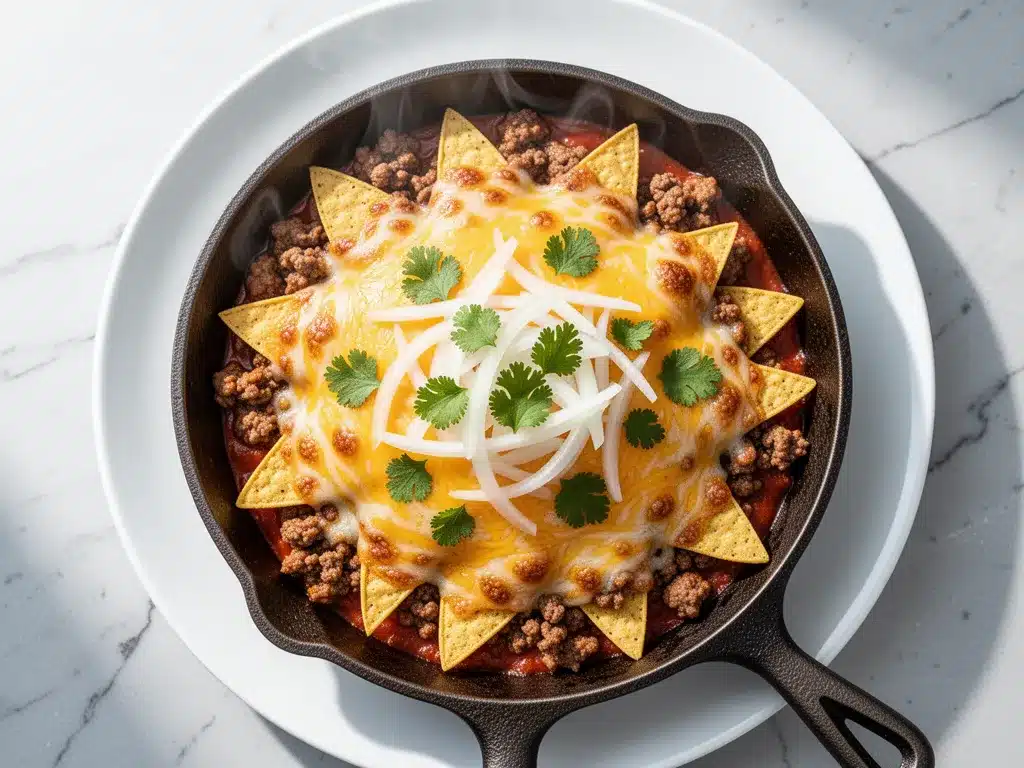 Cheesy Ground Beef Enchilada Skillet: Easy 15-Minute Weeknight Dinner 4 cheesy ground beef enchilada skillet preparation steps