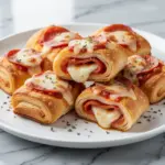 cheesy pepperoni pizza roll-ups - featured image