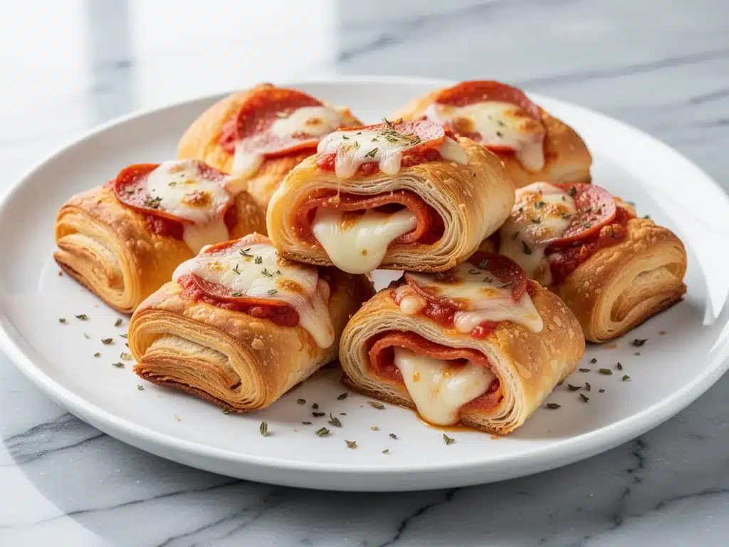 cheesy pepperoni pizza roll-ups - featured image
