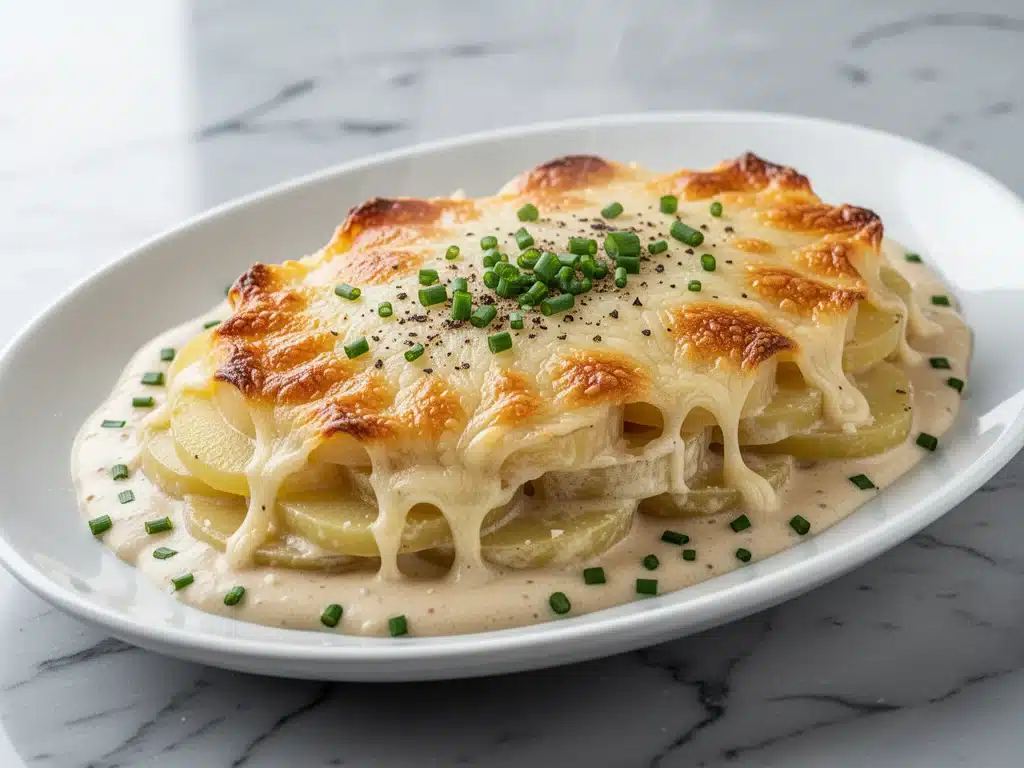 Cheesy Scalloped Potatoes au Gratin - featured image