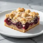cherry almond crumble bars - featured image