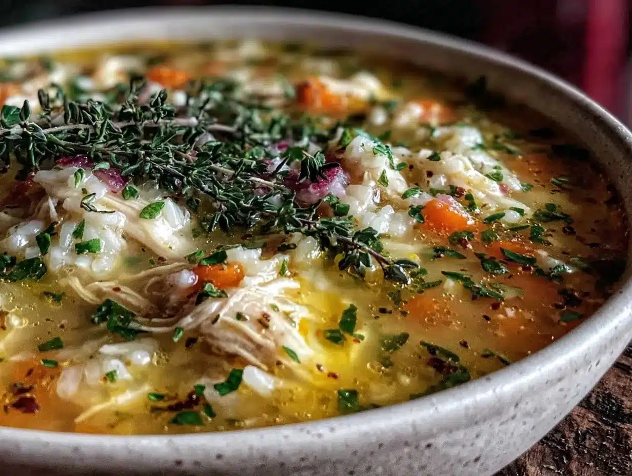 Cozy Autumn Chicken and Rice Soup: Easy One-Pot Comfort 4 cozy autumn chicken and rice soup preparation steps