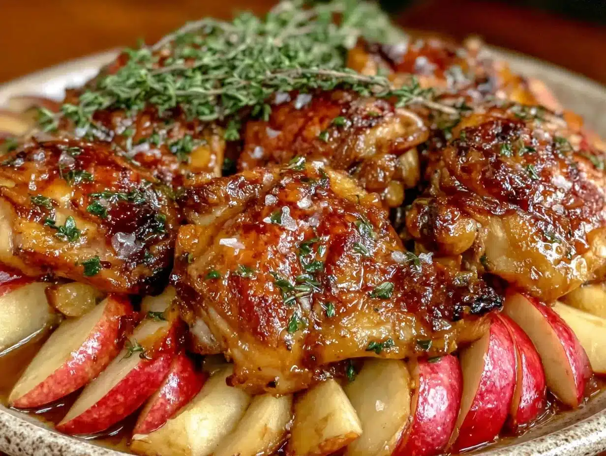 Cozy Fall Chicken Thighs with Roasted Apples: 4-Ingredient Beginner Recipe 4 cozy fall chicken thighs with roasted apples preparation steps