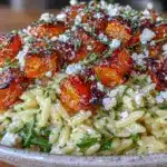 cozy fall orzo salad - featured image