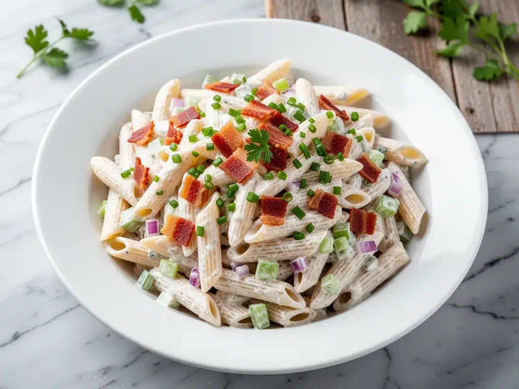 Creamy Bacon Ranch Pasta Salad: 30-Minute Summer Side 4 creamy bacon ranch pasta salad preparation steps