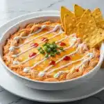 creamy buffalo chicken dip - featured image