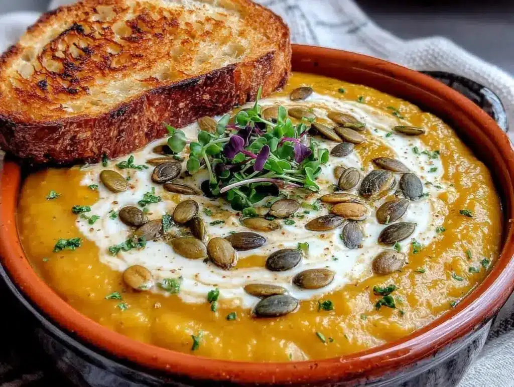 creamy butternut squash bisque - featured image