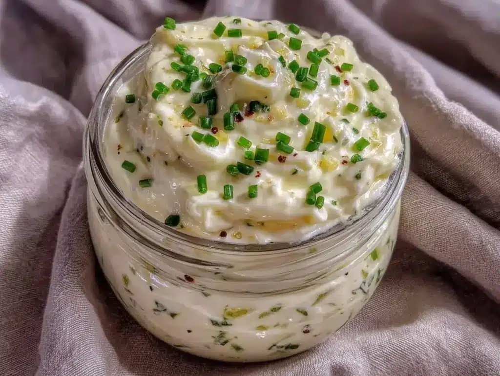 creamy garlic herb buttermilk salad dressing - featured image