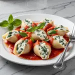 creamy spinach and ricotta stuffed shells - featured image