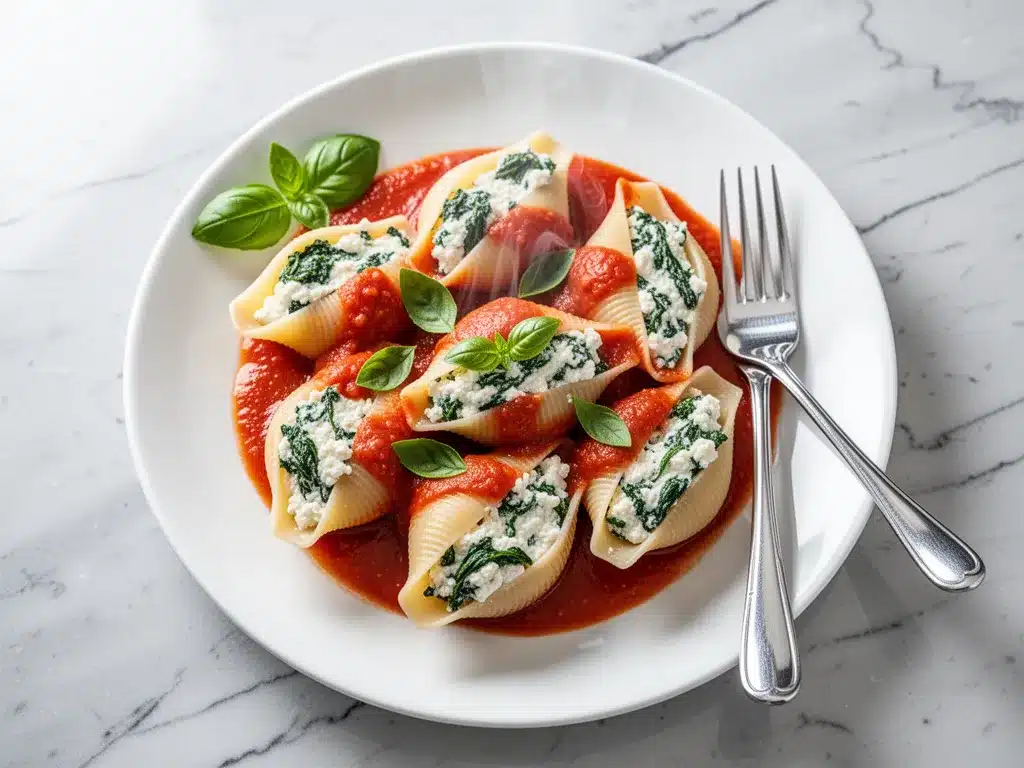 Creamy Spinach and Ricotta Stuffed Shells: Easy 30-Minute Dinner 4 creamy spinach and ricotta stuffed shells preparation steps