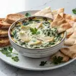 Creamy Spinach Artichoke Dip - featured image