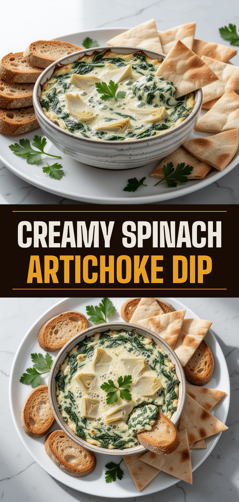 Creamy Spinach Artichoke Dip: Best Easy Game Day Party Snack 5 Creamy Spinach Artichoke Dip recipe