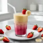 creamy strawberry banana breakfast smoothie - featured image
