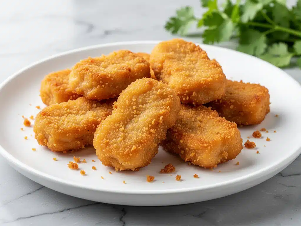 crispy baked chicken nuggets - featured image