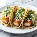 crispy baked fish tacos - featured image