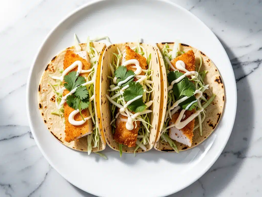 Crispy Baked Fish Tacos with Cilantro Slaw: Easy Weeknight Dinner 4 crispy baked fish tacos preparation steps