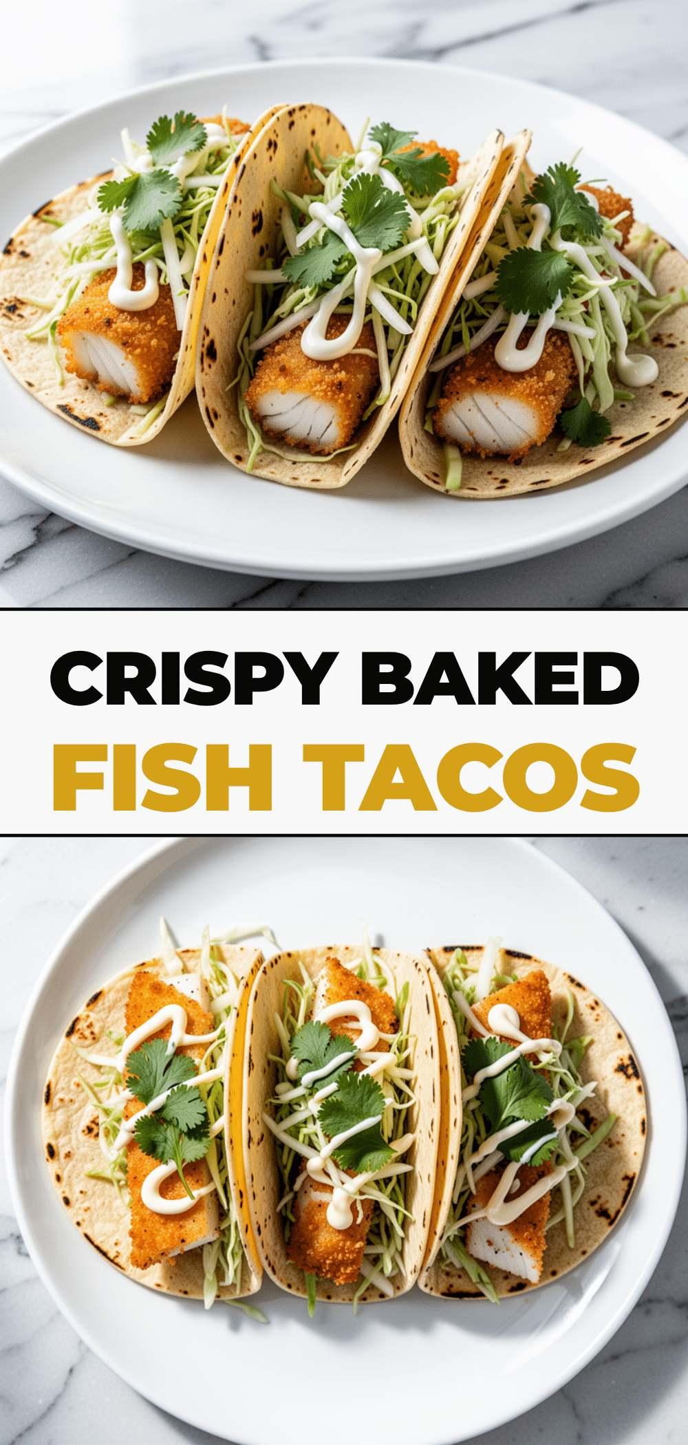 Crispy Baked Fish Tacos with Cilantro Slaw: Easy Weeknight Dinner 5 crispy baked fish tacos recipe