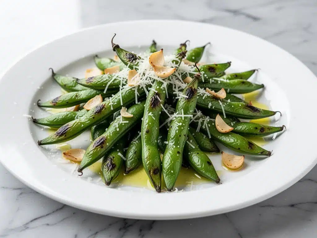 Crispy Garlic Parmesan Roasted Green Beans - featured image
