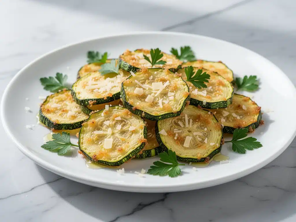 Crispy Garlic Parmesan Zucchini Chips - featured image