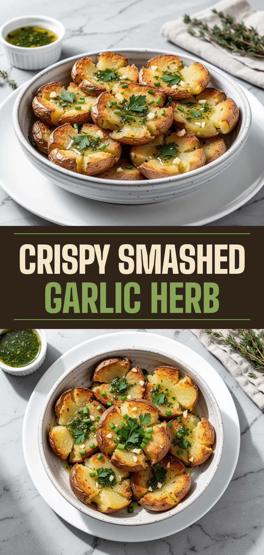Crispy Smashed Potatoes: Easy 20-Minute Garlic Herb Butter Recipe 5 crispy smashed potatoes with garlic herb butter recipe