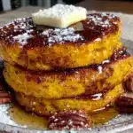 fall breakfast pumpkin pancakes - featured image