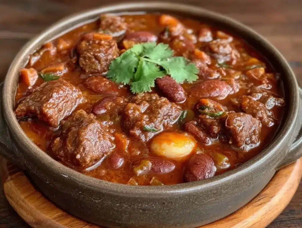 fall crockpot chili - featured image