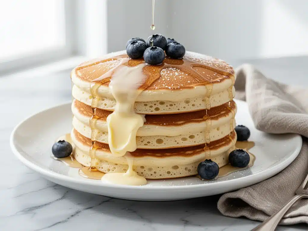 Fluffy Buttermilk Vanilla Pancakes - featured image