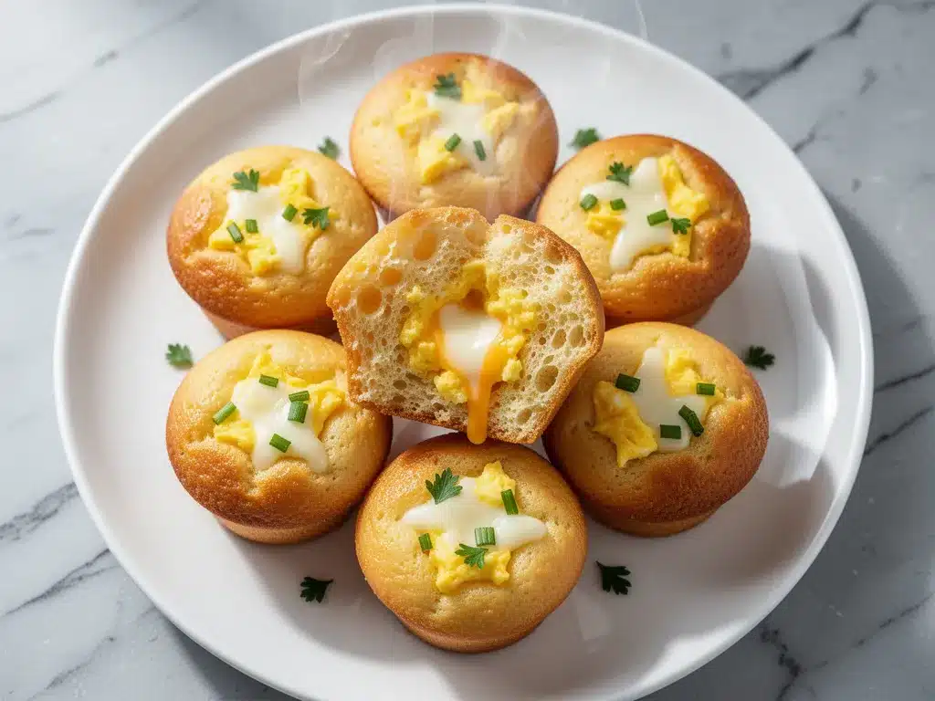 Fluffy Mini Egg and Cheese Muffins: Easy Breakfast Recipe 4 fluffy mini egg and cheese muffins preparation steps