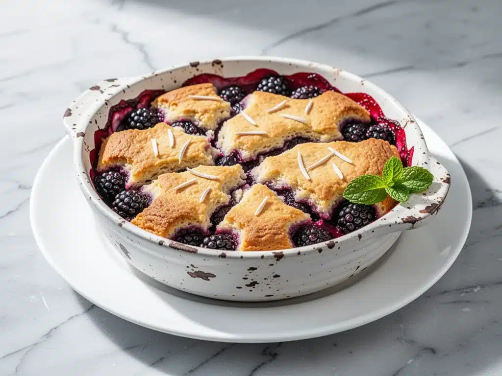 fresh blackberry cobbler - featured image