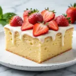 Fresh Strawberry Buttermilk Sheet Cake - featured image