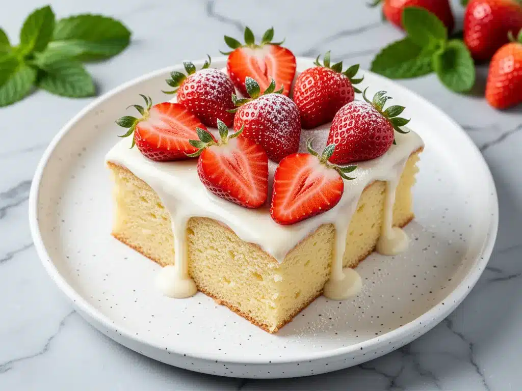 Fresh Strawberry Buttermilk Sheet Cake: 5-Ingredient Easy Dessert 4 Fresh Strawberry Buttermilk Sheet Cake preparation steps