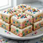 Frosted Confetti Sugar Cookie Bars - featured image