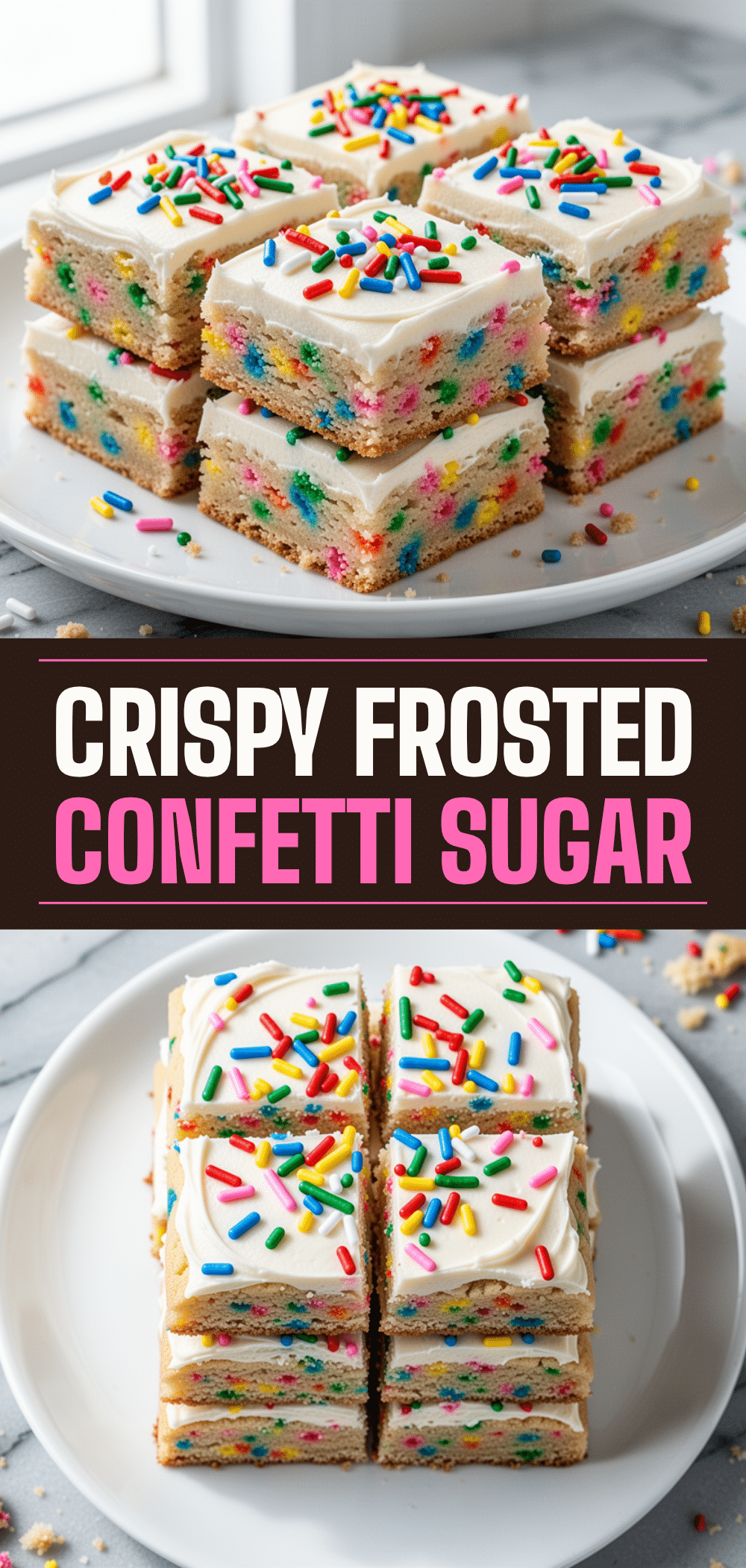 Frosted Confetti Sugar Cookie Bars: 5 Easy Back-to-School Party Ideas 5 Frosted Confetti Sugar Cookie Bars recipe