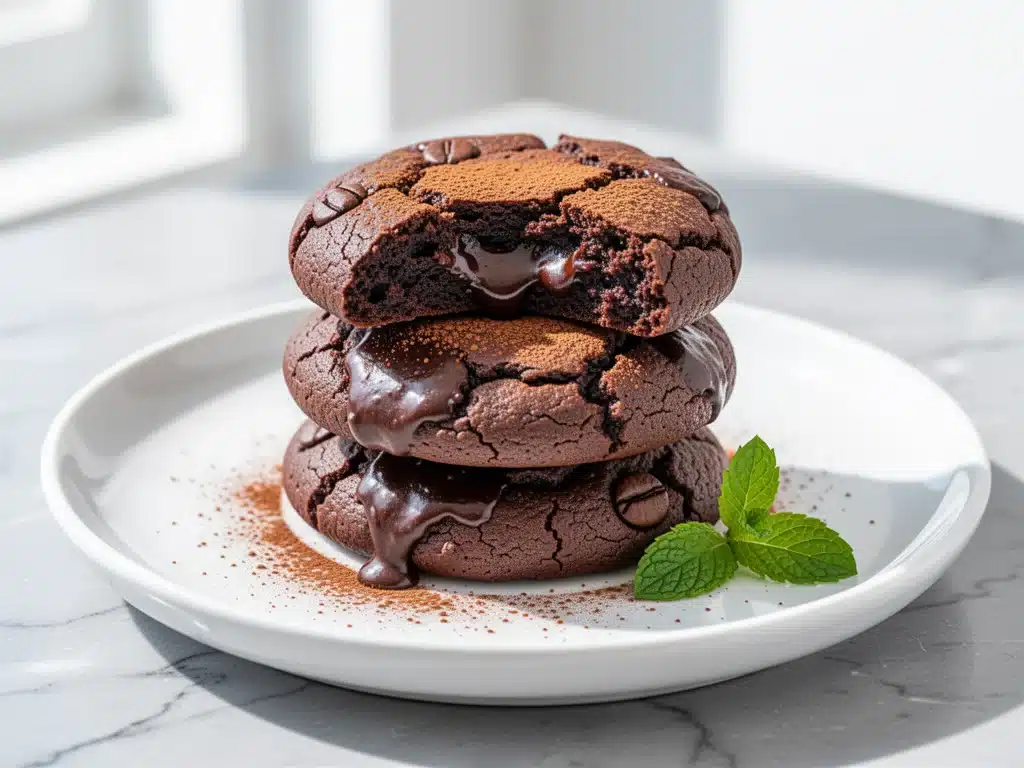 fudgy espresso brownie cookies - featured image