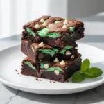 fudgy mint chocolate brownies - featured image