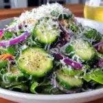 green salad with shaved parmesan - featured image